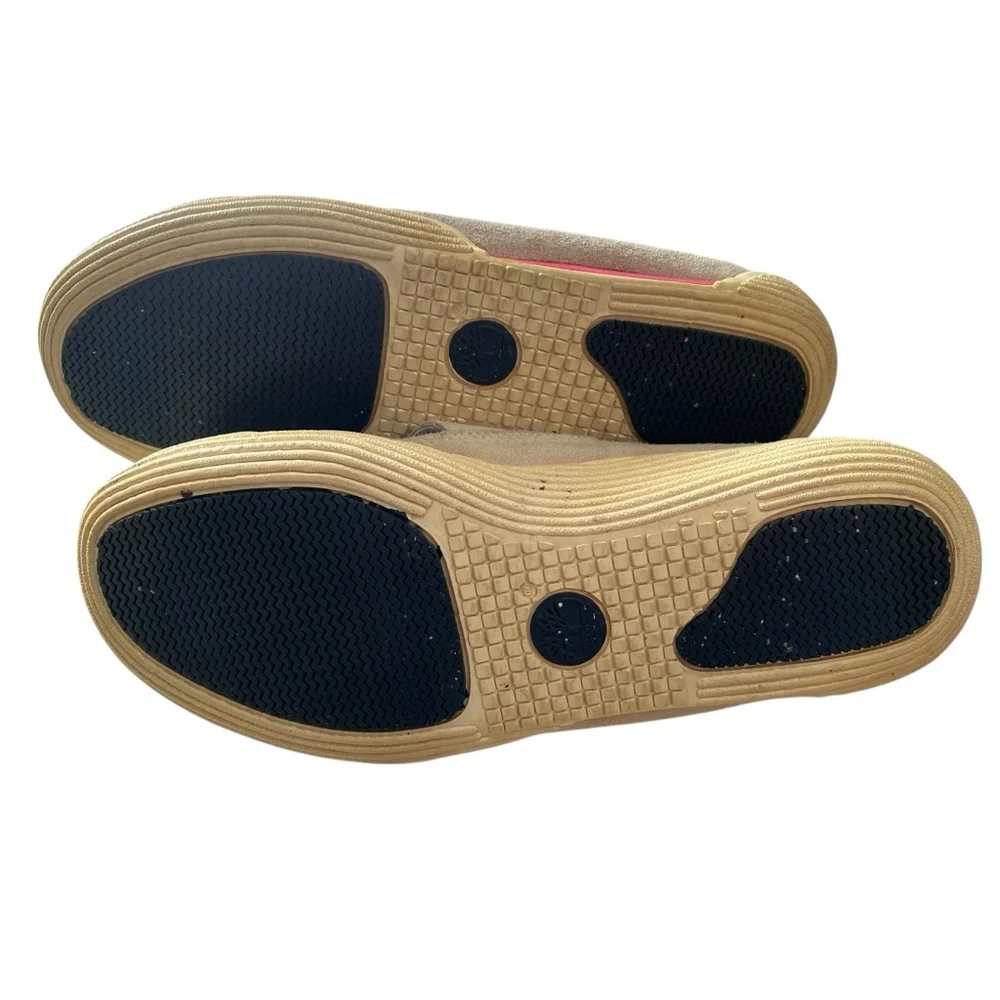Timberland Suede Casual Loafers Shoes Size 9M RARE Red Blue Tan Men's Boating
